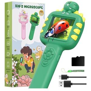 Green Dinosaur Kids Microscope